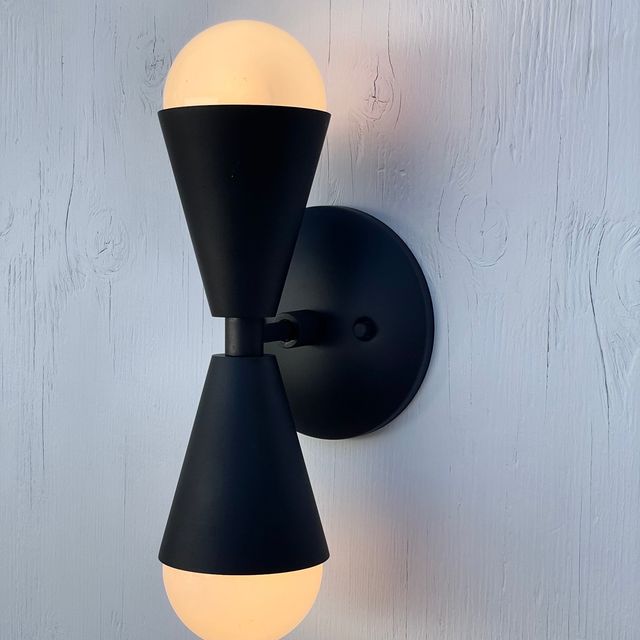 Double Uptown Black Sconce