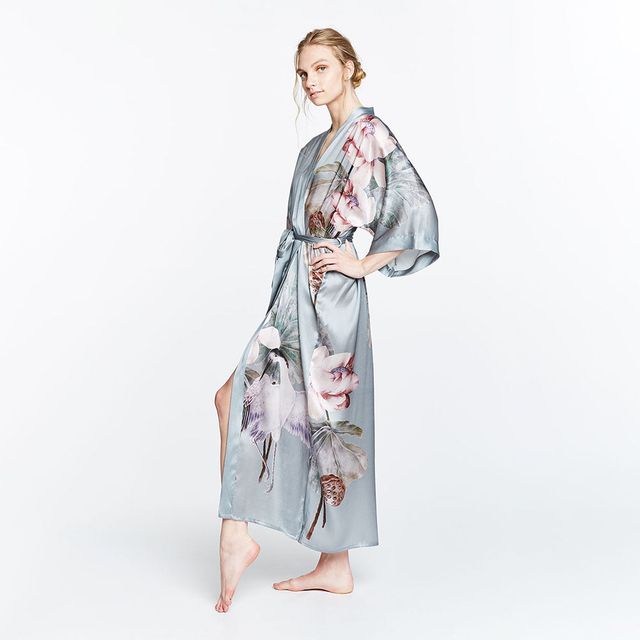 Silk Kuren Long Kimono Robe