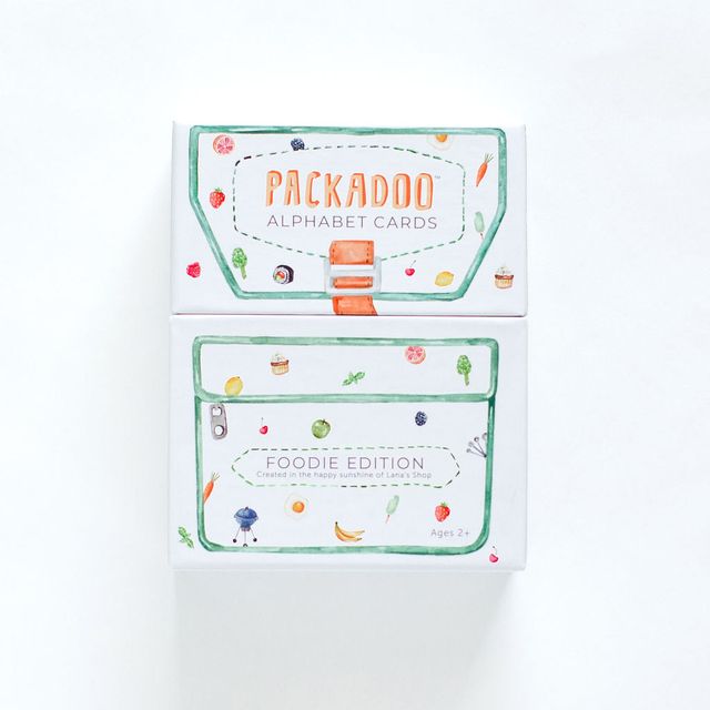 Packadoo Alphabet Cards for Kids: Foodie Edition