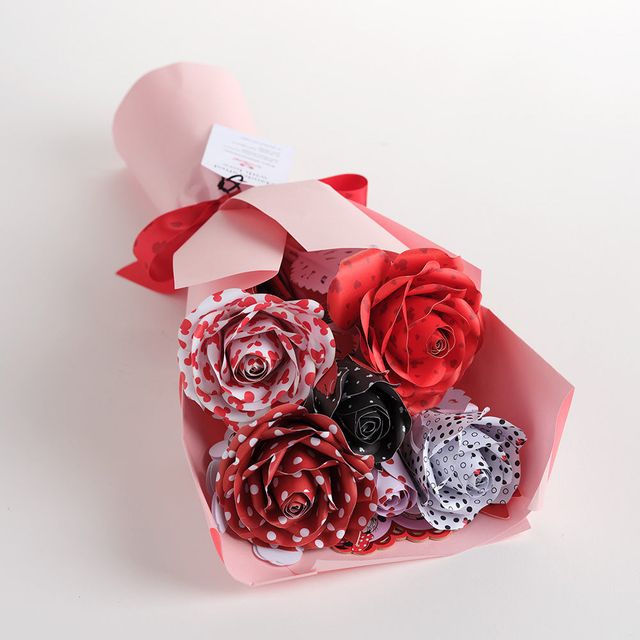 Handcrafted Paper Flowers: Disney’s Mickey & Minnie Lovestruck Roses (6-Stem)