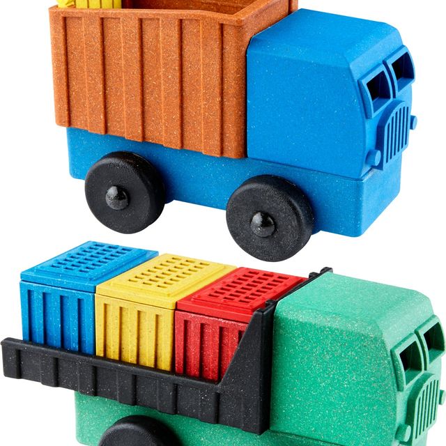 Two Pack: Cargo Truck & Dump Truck Toys