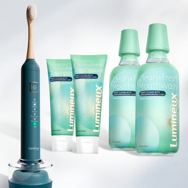 Lumineux Complete Care Kit + Sonic Electric Toothbrush (Deep Ocean)