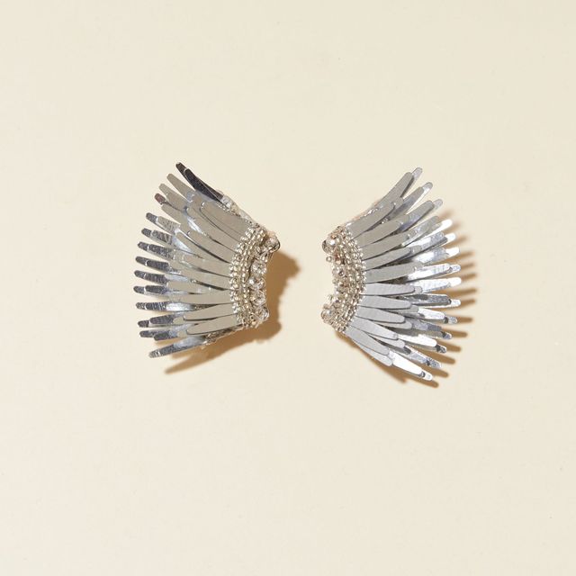 Metallic Mini Madeline Earrings Silver