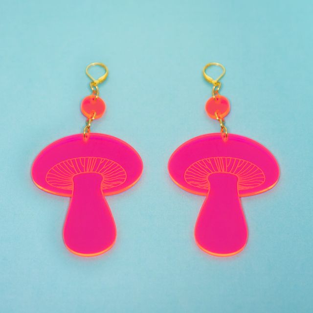 The Gilly Mushroom Dot & Chain Earrings