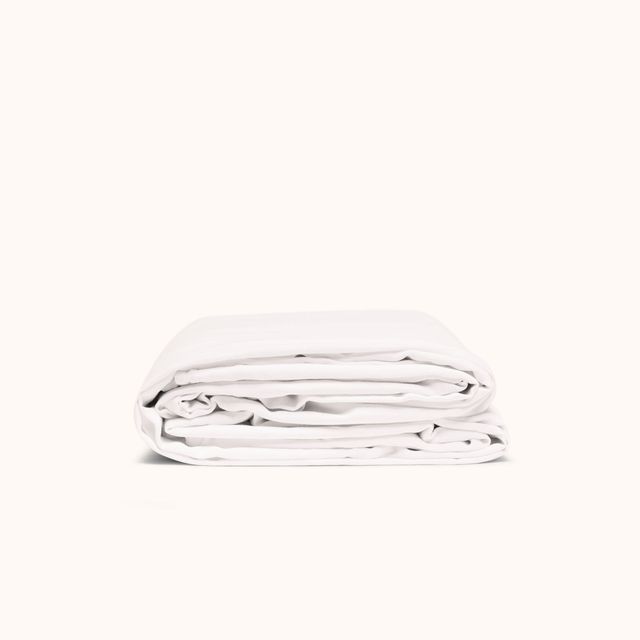 Duvet Cover Sateen - White, Full/Queen