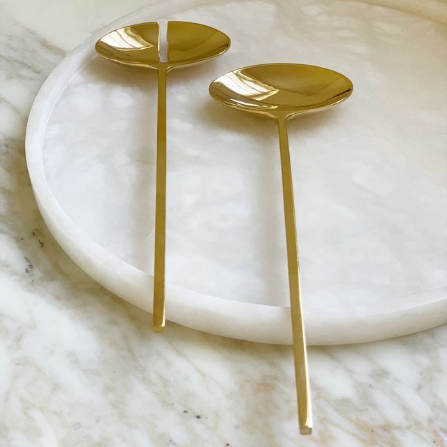 Solid Brass Servers 9" - Set of 2
