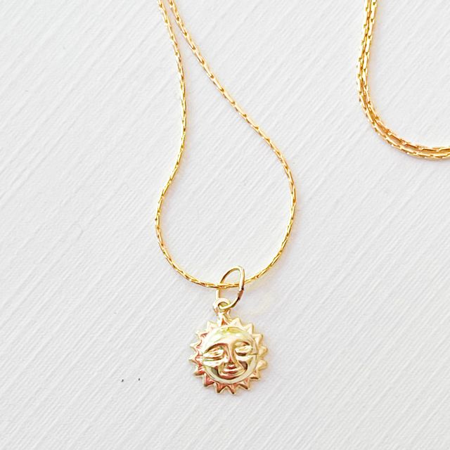 Gold Filled Charm Necklace with a Heart, Starfish or Sun