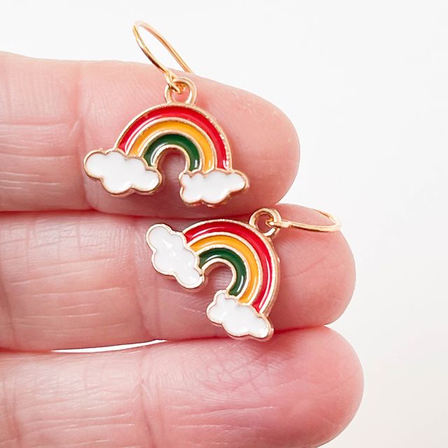 Tiny Rainbow Earrings For Girls