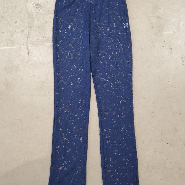 Lace Pants - Navy