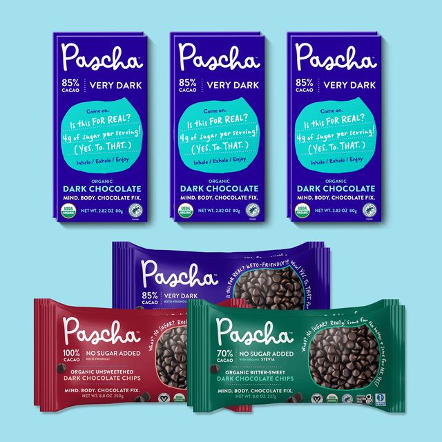 Keto Bundle for Baking and Snacking(6 85% Cacao Bars & 6 Chips - 2 Each of 100%, 85% & 70% with Stevia)