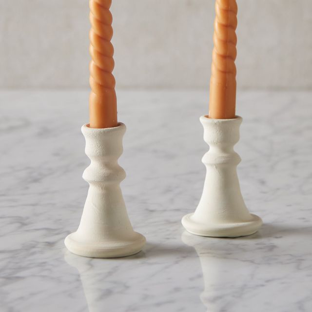 Pair of Unglazed Spanish Candlesticks