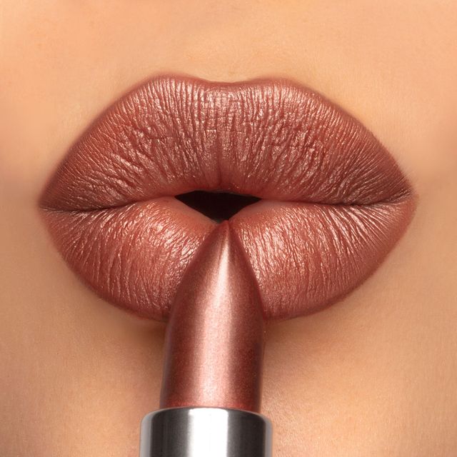 Diva Crème | A Frosted Rich Bronze with Gold Shimmer Lipstick