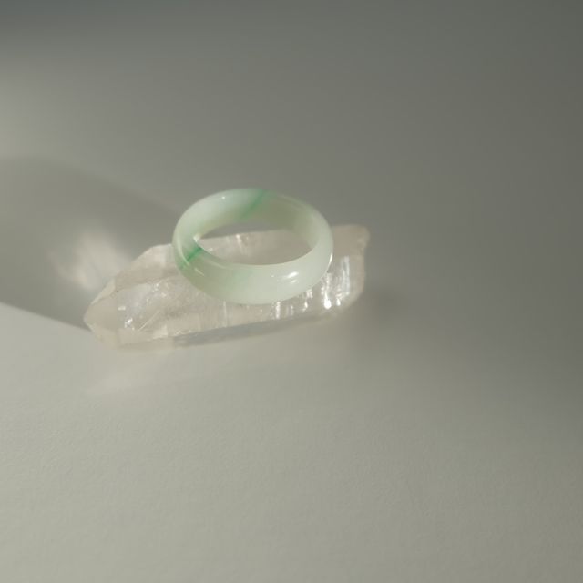 Green Jadeite Ring No. 010 - size 7.5