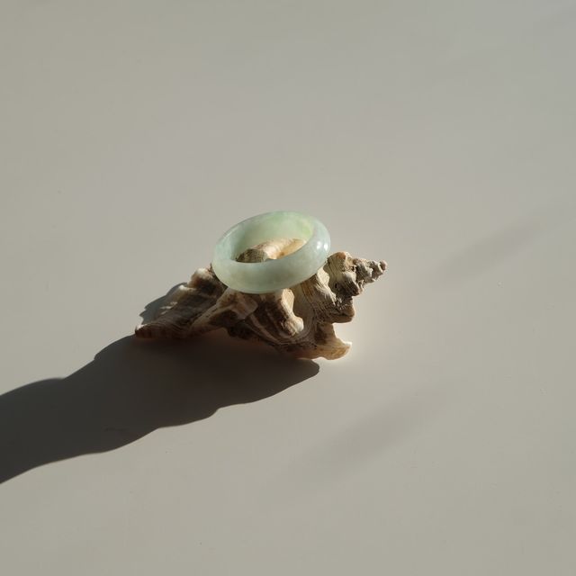 Green Jadeite Ring No. 005 - size 8.5
