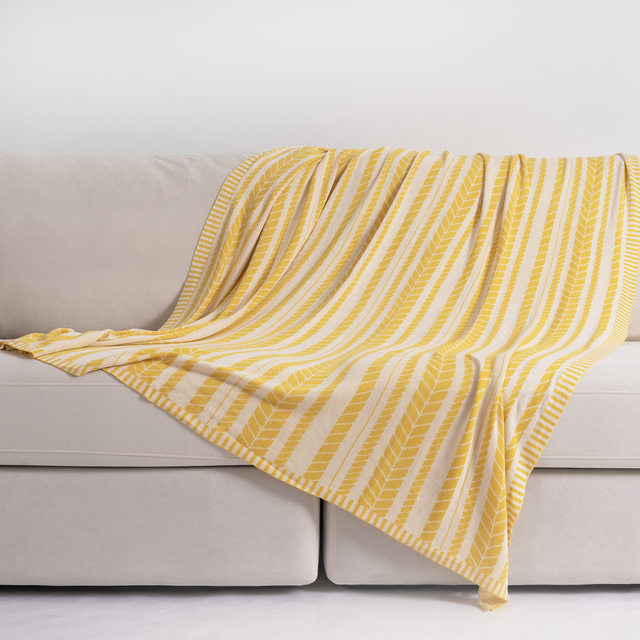 Double-Layered Striped Throw
