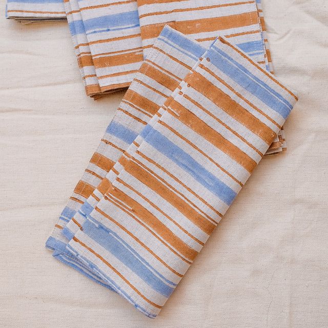 Ruhi - Hand Block-printed Cotton Napkin – Set of 4