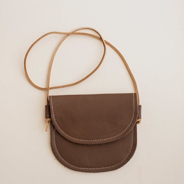 Toddler Leather Bag in Espresso