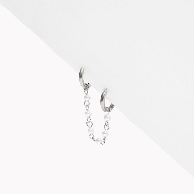 Single Pearl Earring Connector Chain