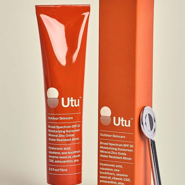Utu Moisturizing Sunscreen Clean Mineral SPF30 Hyaluronic Acid Squalane Sea Buckthorn Water Resistant Unscented
