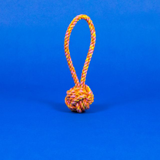 Rope Knot Toy / Neon Pink/Orange/Yellow