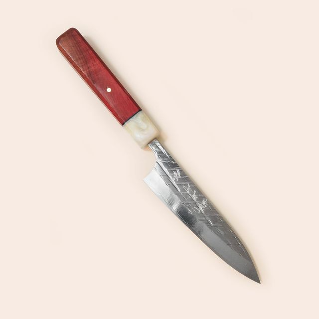 Japanese knife made of stainless steel, wood handle