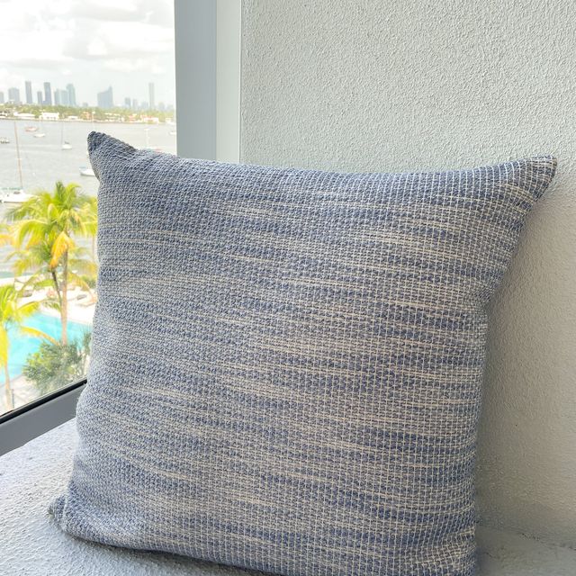 Natural Waves Indigo Indoor Outdoor Pillow