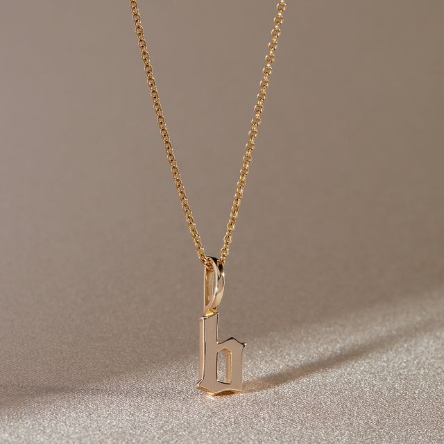 The Gothic Initial Charm Necklace