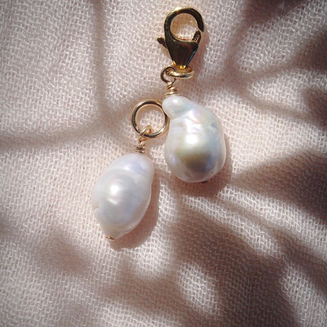 Baroque White Pearl Charm