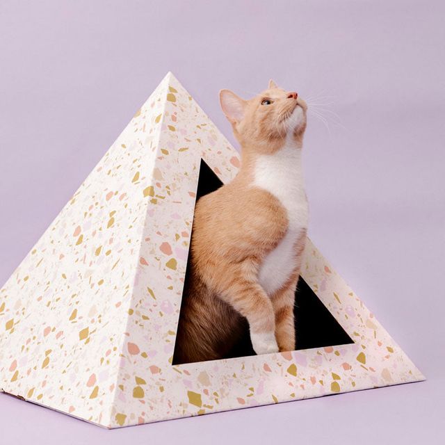 'Terrazzo' Cardboard Cat Pyramid