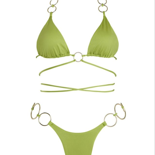 Monica Hansen Beachwear Icon Bikini Bottom with Metal Rings on