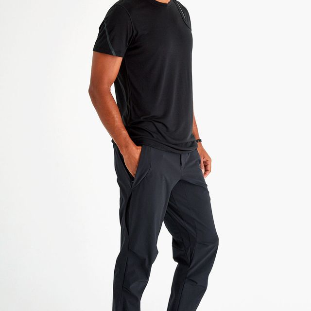 Exceed - Merino Silk Zipper Pocket Short Sleeve in Black