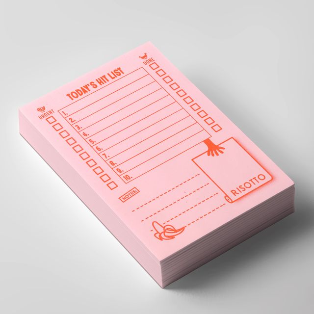 HIT LIST Double Decker: Pink - To Do List Notepad