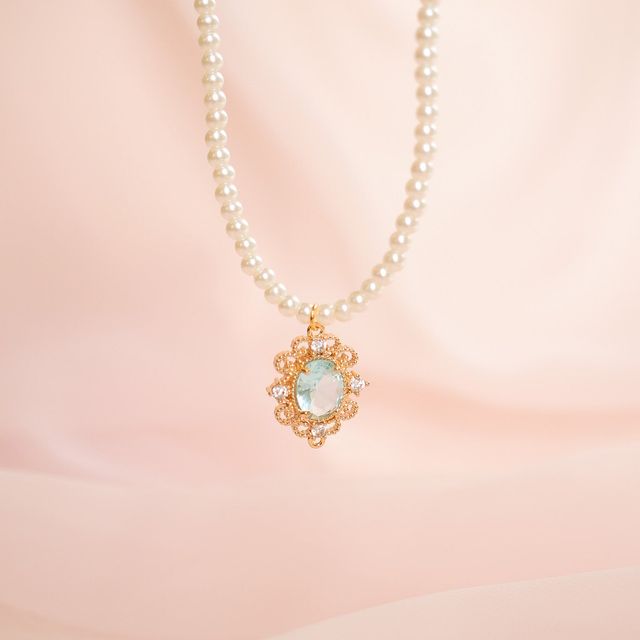 Cinderella Necklace in Aquamarine