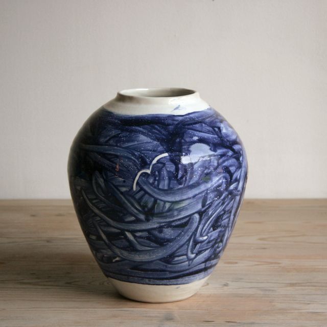 Cobalt & White Vase No. 11