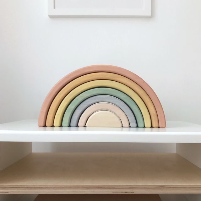 Pastel Wooden Rainbow