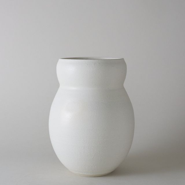 Large Gourd Vase in Ivory