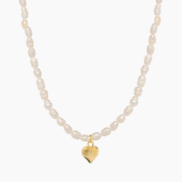 Pearls Heart Necklace