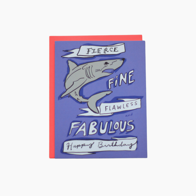 Fierce Shark Birthday Card