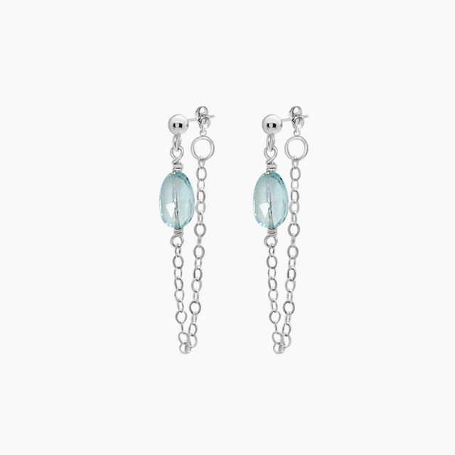 Serenity Earrings - Blue Topaz (Silver)