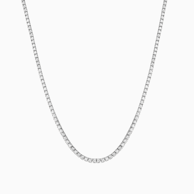 White Sapphire Tennis Necklace