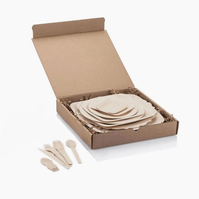 Disposable Bamboo Veneerware Sample Box