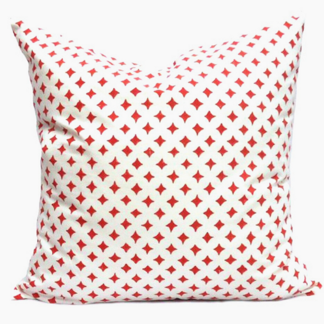 Red Diamond Pillow Cover (Set of 2)
