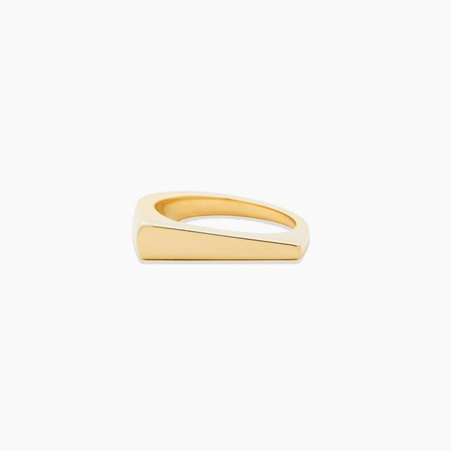 The Edge Tapered Stacking Ring - Gold