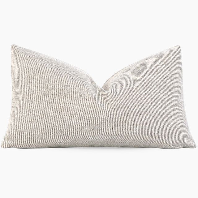Everett Performance Twill Natural Pillow Cover