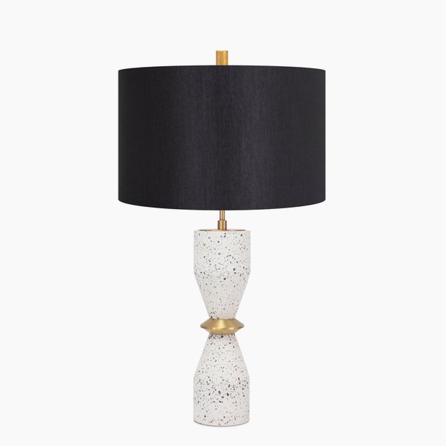 Venecia Table Lamp- with 16x16x10 Black Linen Shade