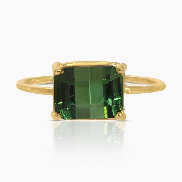 Dark Green Tourmaline Ring
