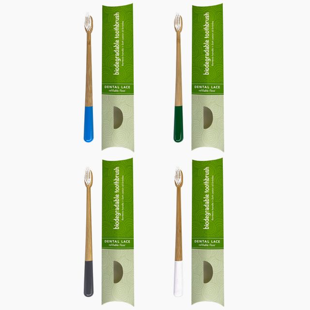 Dental Lace Bamboo Toothbrush - 4 Pack