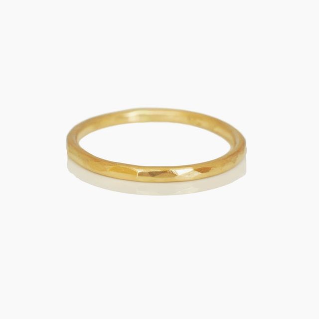 1.6mm Hammered Band in 14k Yellow Gold