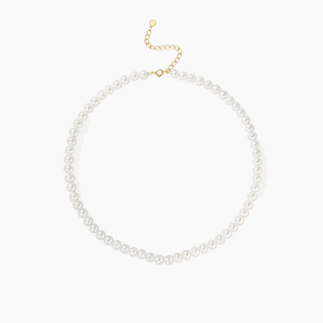 Polo Pearl Necklace - Solid Gold