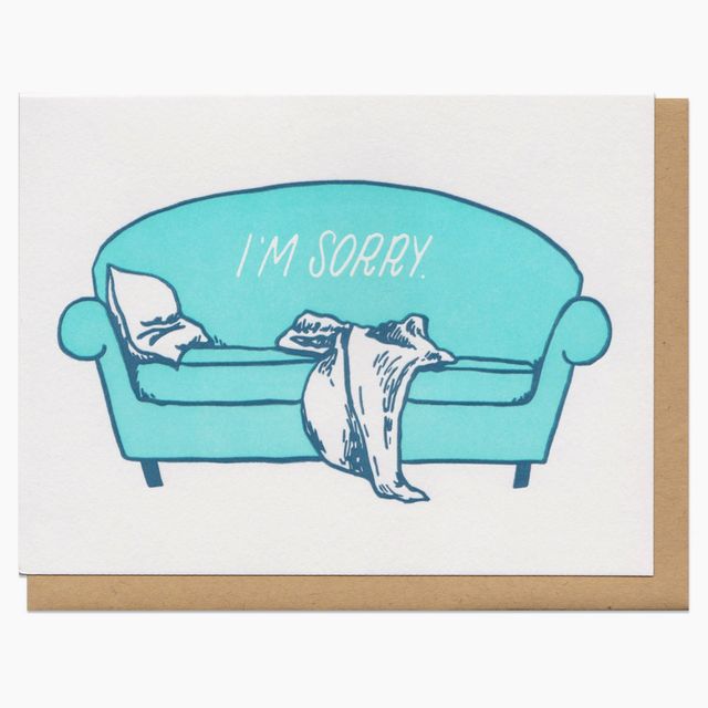 The "I'm Sorry" Couch Greeting Card